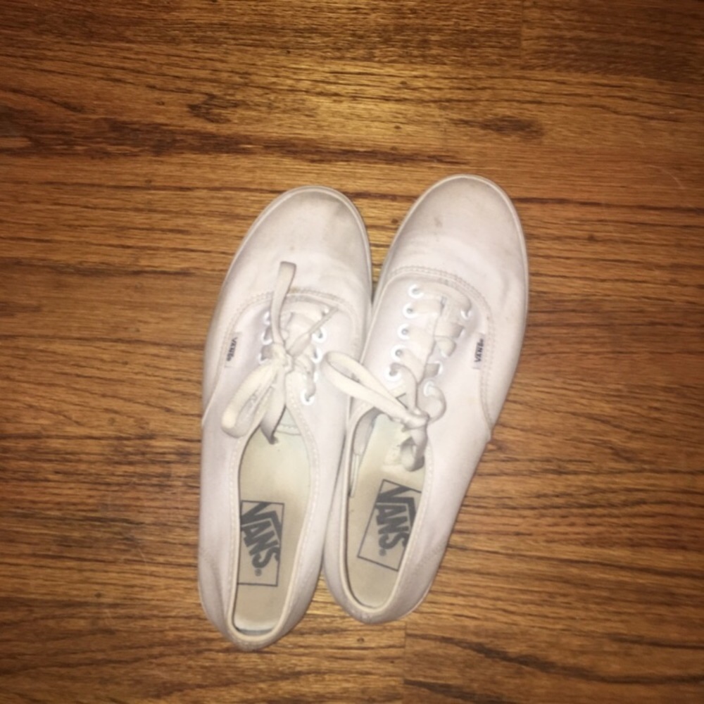 White Lace Up Vans